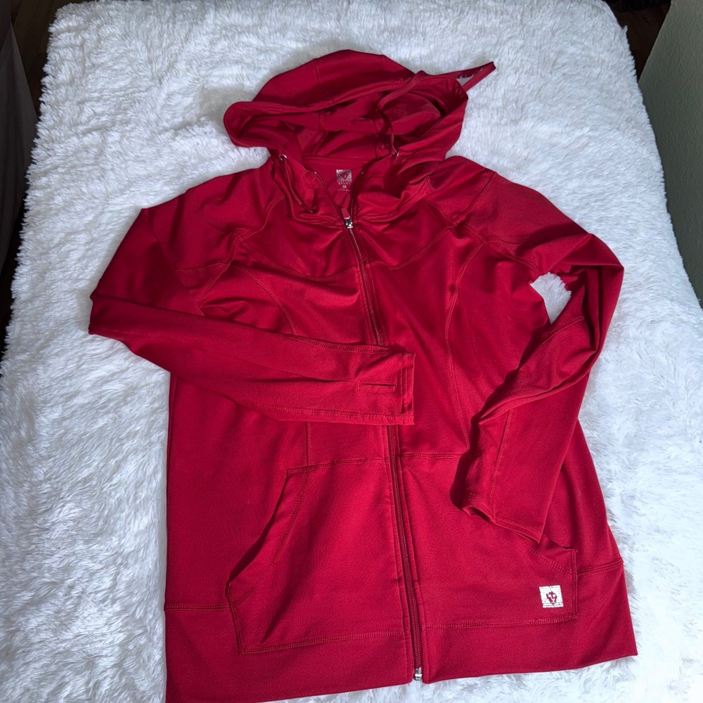 Anne Klein Sport Hoodie Mens Medium Excellent Full Zip Thumbhole Performance